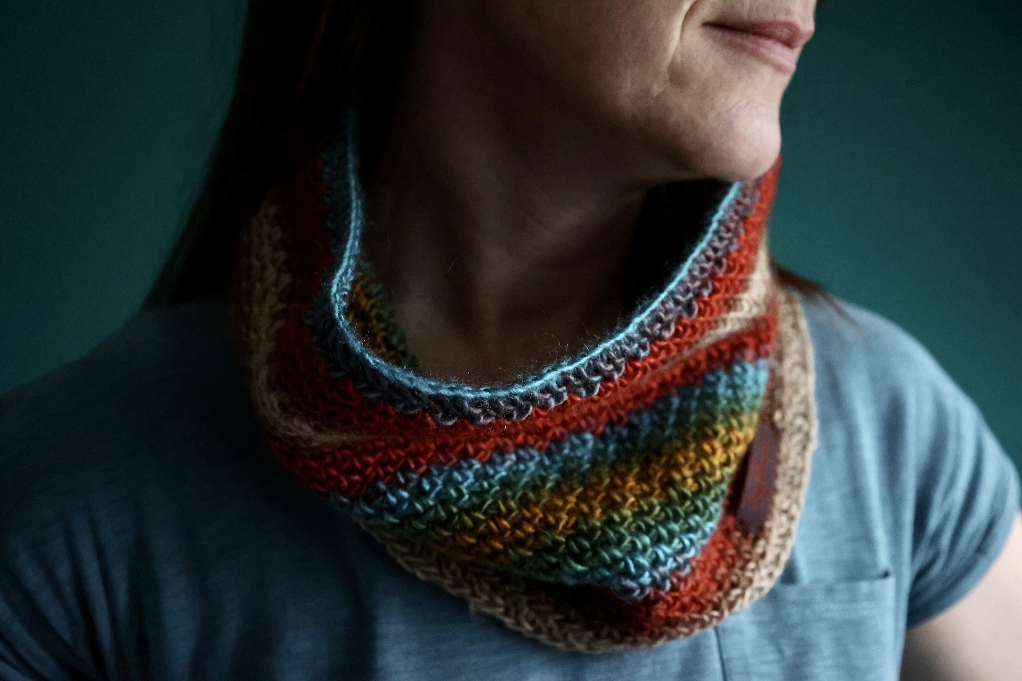 Winter spice neck warmer.