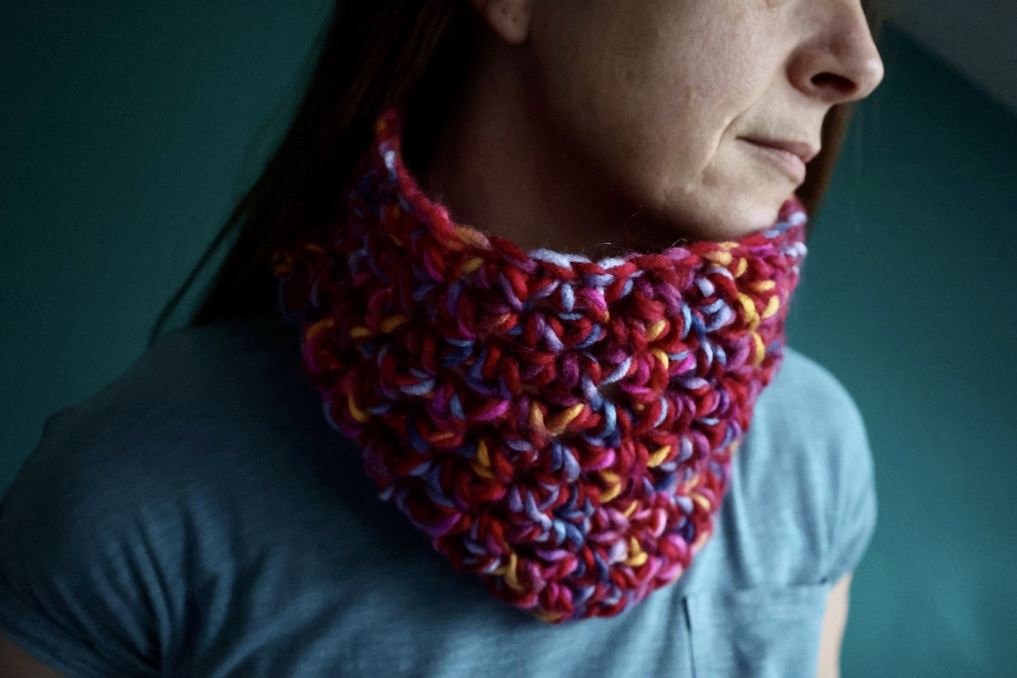 Super chunky neck warmer.