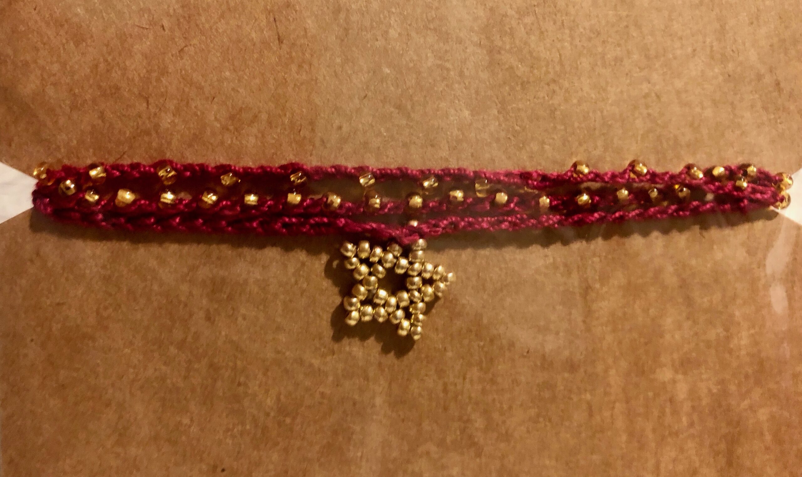 Beaded star bracelet.