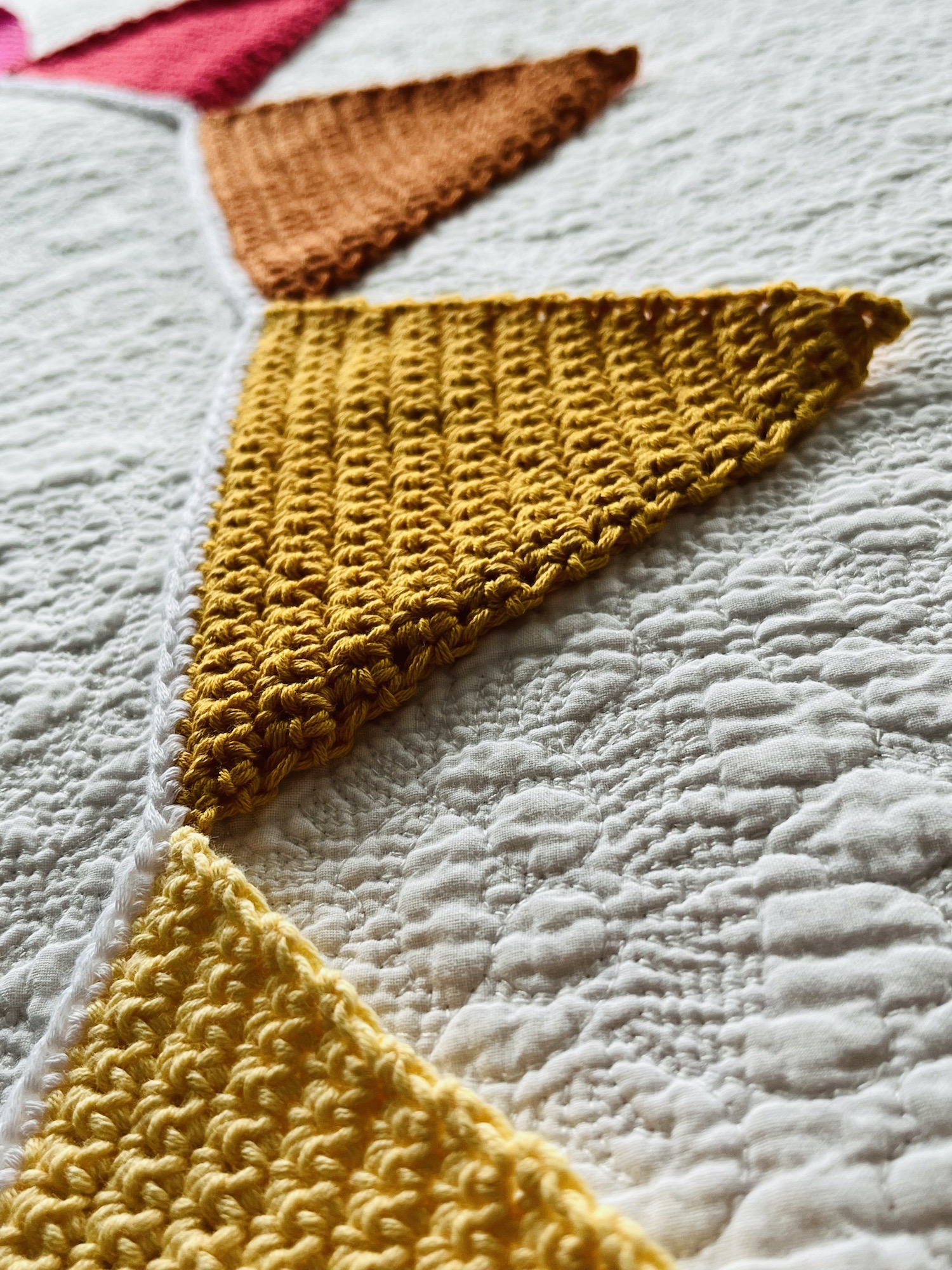 Crocheted Bunting.