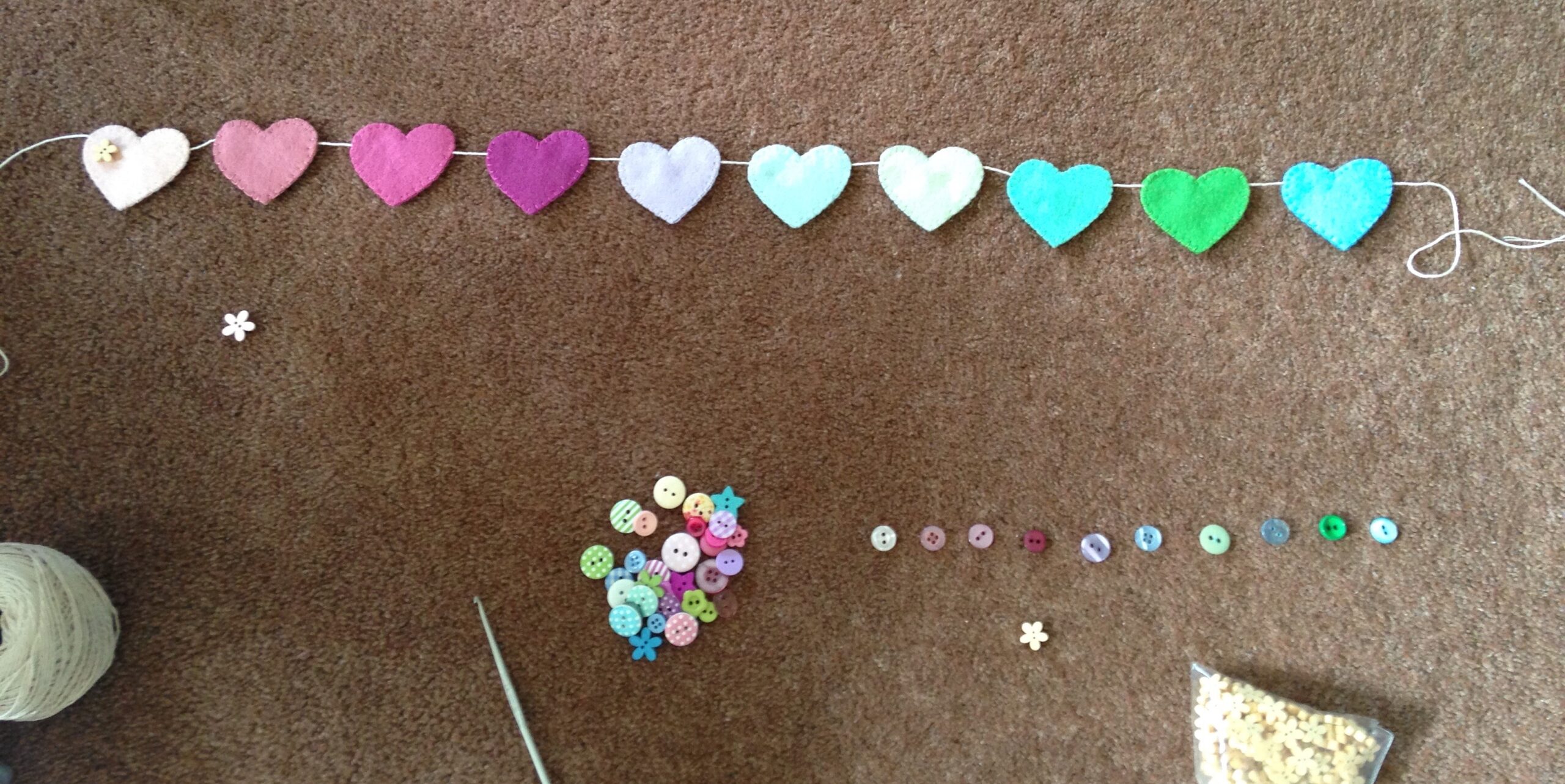 Felt heart bunting.