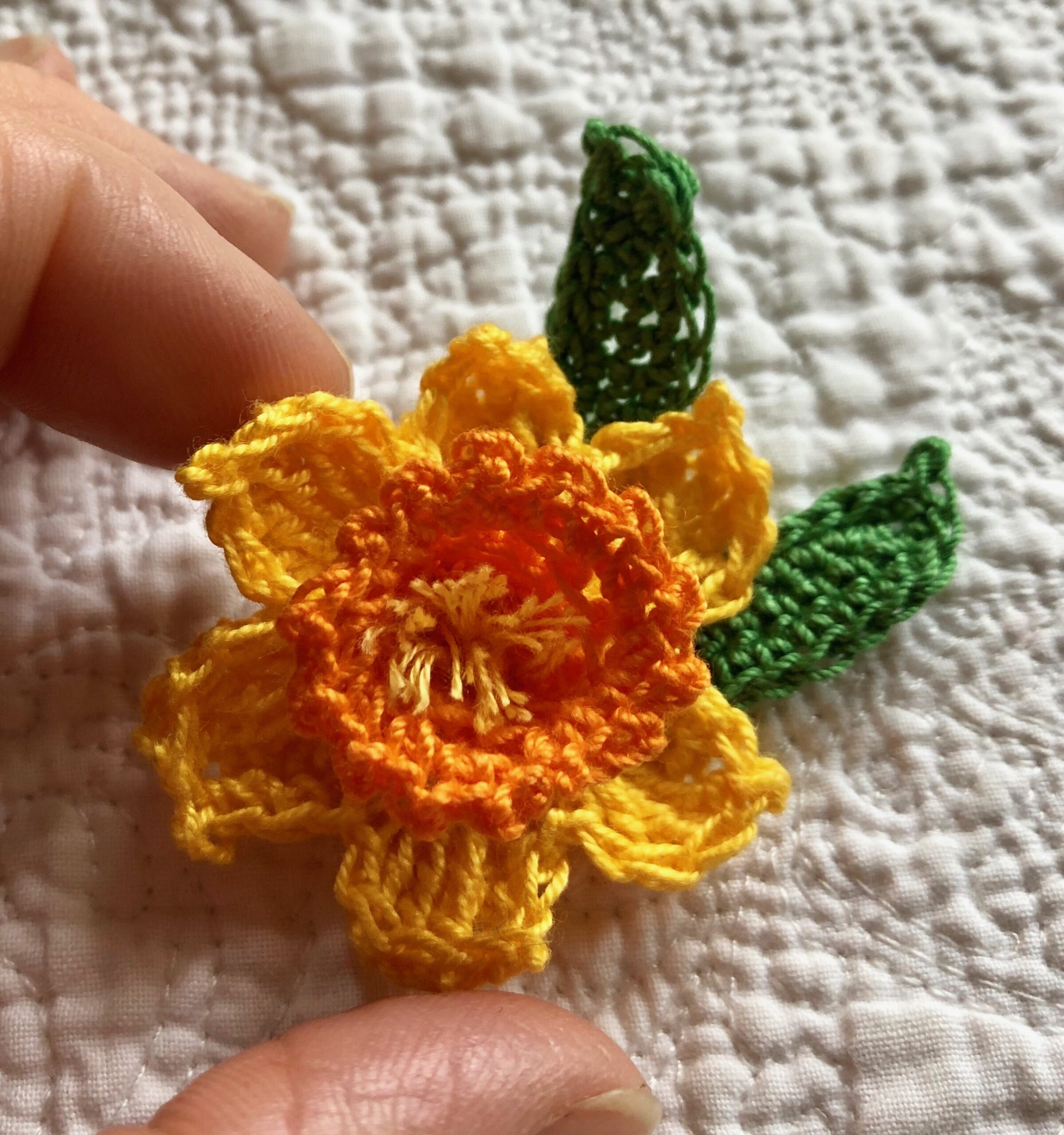 Miniature Daffodil brooch.