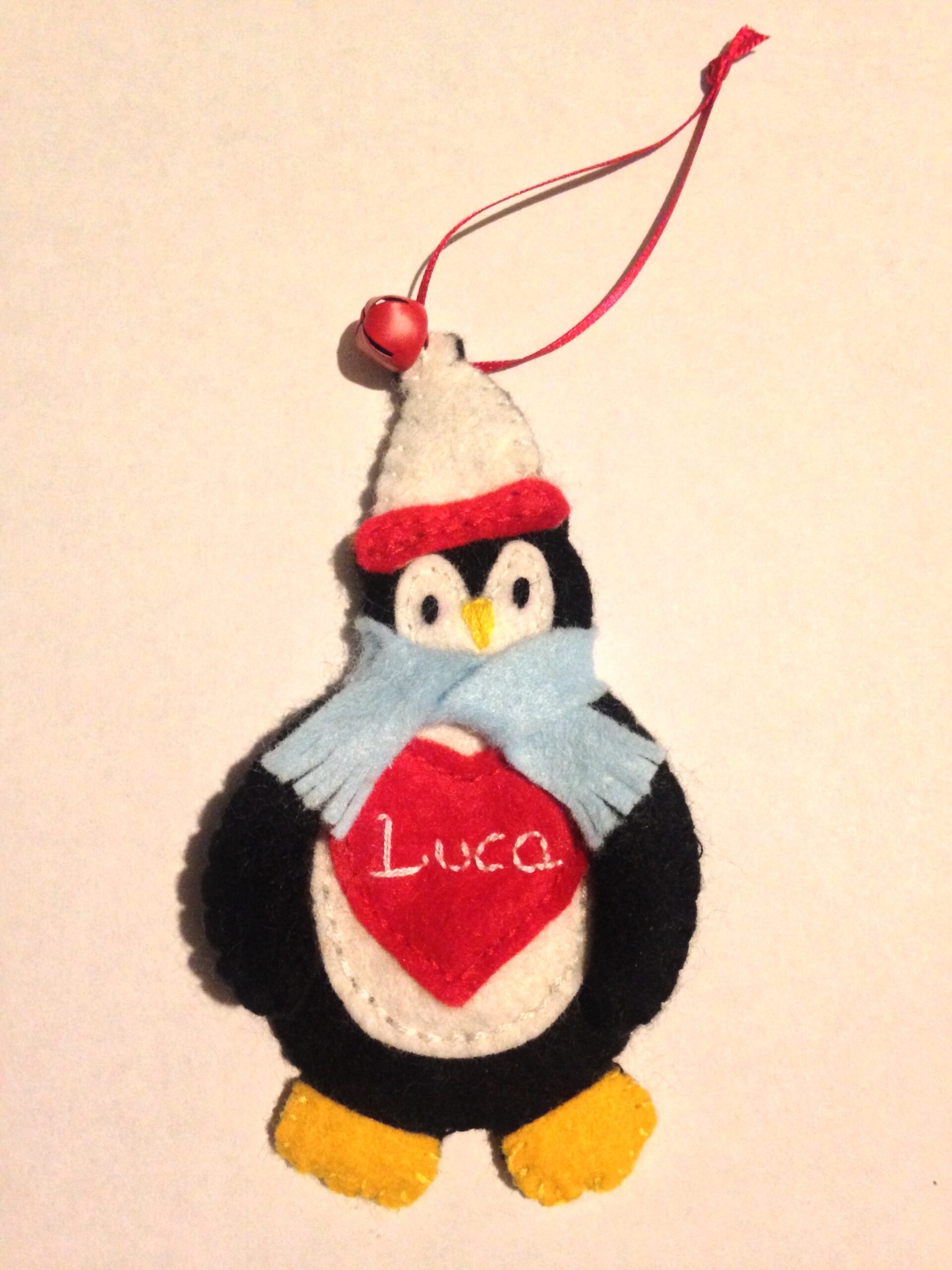 Little winter Penguin hanging decoration.