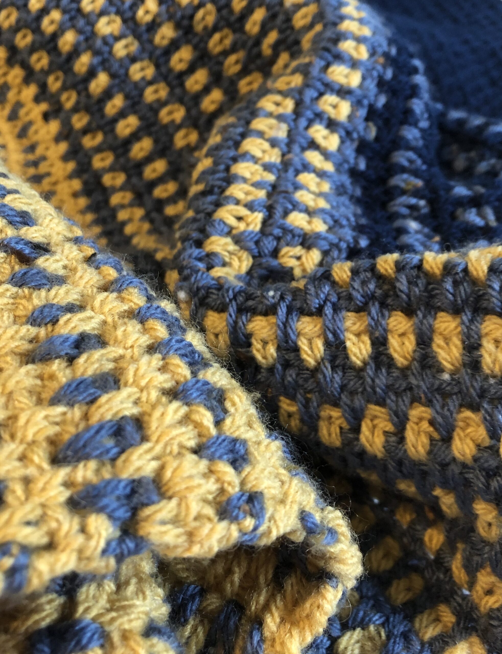 Blue/Mustard mix blanket.