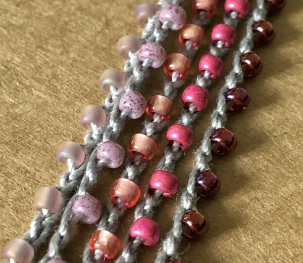 Sea of pinks bracelet.